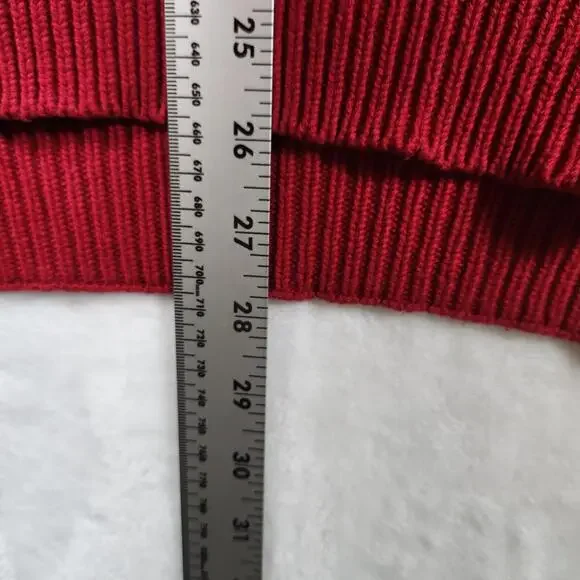 Vtg Woolrich Sweater Mens L Red Cotton‎ Knit Pullover Santa Fe Red USA Outdoor - Picture 7 of 9